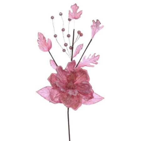 Цветок искусственный Магнолия, L21 W10 H65 см