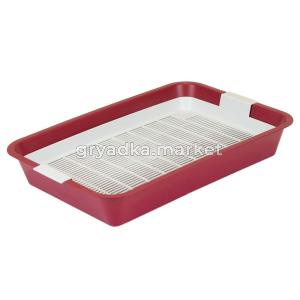 Туалет Дарэленд 40х26х6,5см Первый с сеткой рубин 1-1