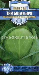 Капуста б-к Три богатыря 0,5 г-позд- Гавриш Р.богатырь