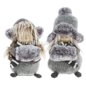 Игрушка набивная Девочка, L12 W14 H23 см, 2в.