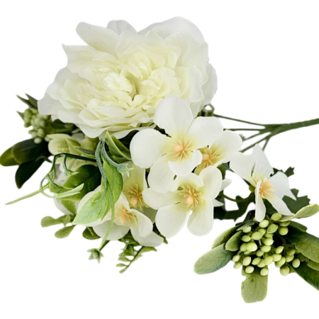 Искусственные цветы Букет камелия и бегония h27см в ассорт. 182594 1-6