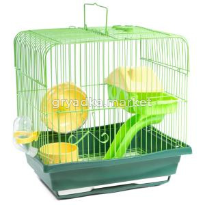 Клетка YD118 для мелких животных, эмаль, темно-зеленая, 300х230х310мм, Triol