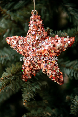 Шар-звезда пайетка 15CM BK-654