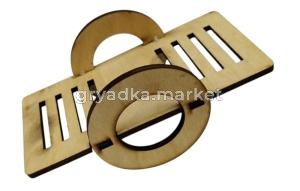 Игрушка д/грызунов Качели 13*6*5см дерево арт.2025-3692 1/1/ЧД