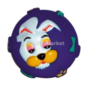 Игрушка винил Мяч морда собачья 8см 1033-4 