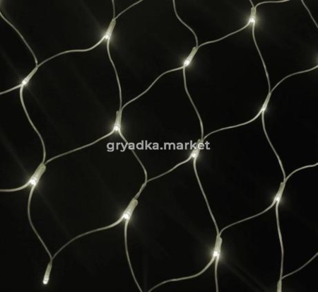 Гирлянда Сетка, 96ламп, 1,5х1,5м теплый белый,  (Факт. арт. на коробке 70712)-60шт