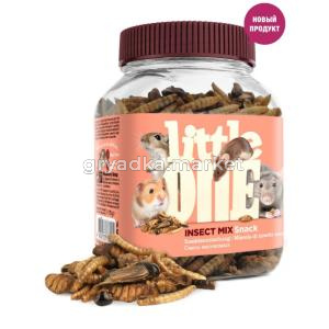 Little One Смесь насекомых. Лакомство для всеядных грызунов, 75 г