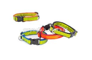 Ошейник синтетический светоотражающий ECO-LUMI 15мм 25-40см синий