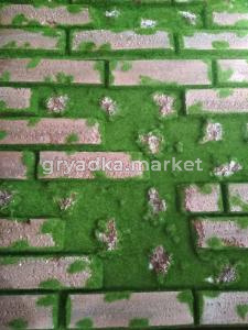 Коврик из исскуств. травы с имитацией кирпич h49см L98см 3D