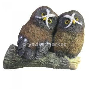 Совы на ветке (навесная) L W H  см (ПОЛИСТОУН)