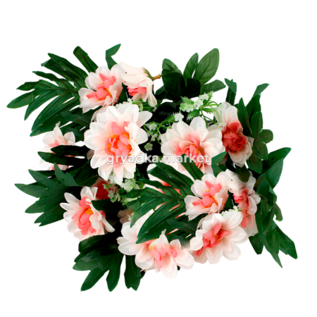 Искусственные цветы Букет№189 Георгин атлас. h40см в ассорт. 1