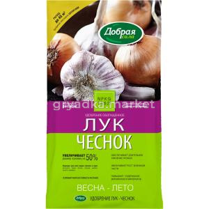 Для лука-чеснока,пакет кг 0,9 кг Добрая Сила мин.удобрение 6-12-576 БФ