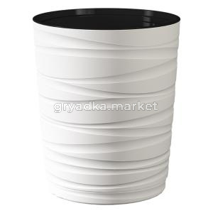 Модерн Медиум кашпо со вставкой 15л d30 h36см Белый -5