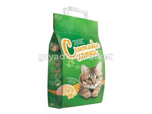 Наполнитель Счастливые лапки древесный впитывающий 16л-2