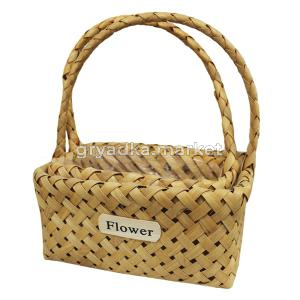 Набор  корзин плетеных (секвойя), 24,5х16х12-31,5 см, 21,5х13х10,5-29 см, 2 шт., натуральный