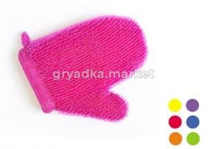 Мочалка для душа из пп варежка в ассорт.-30 ЛГ