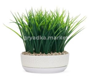 Дорс 6 горшок с поддоном 2,6л d26 h8,5см бонсай белый