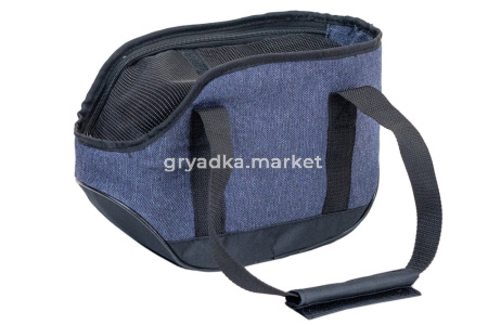 Сумка переноска ЭЛАЙ №1 30х16хh20см с карманом (рогожка, полифом) джинс1-1