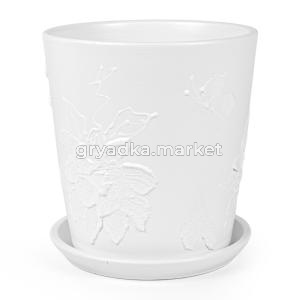 Жаклин 5 горшок с поддоном 5,6л d22 h22,5см конус белый