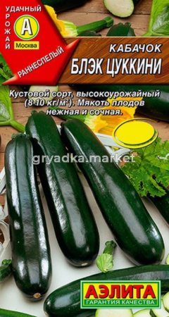 Кабачок Блэк цуккини 1г Темно-зеленый Ранн (Аэлита)