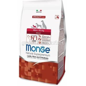 Monge Dog Speciality Mini корм для взрослых собак мелких пород ягненок с рисом и картофелем 800 г