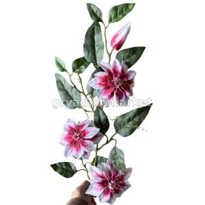 Искусственные цветы Лиана клематис розовый  