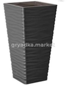 Сахара слим квадрат кашпо 32,8л антрацит h56 d30-3 Польша