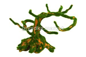 Декорация пластиковая PRIME Коряга со мхом L 27,5х18,5х19 см