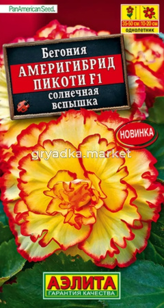 Бегония Америгибрид Пикоти F1 солнечная вспышка 5шт Одн 50см (Аэлита) PanAmericanSeed