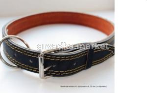 Ошейник кожаный 25мм 3-х слойный (на привязь)-ОК-25-КК