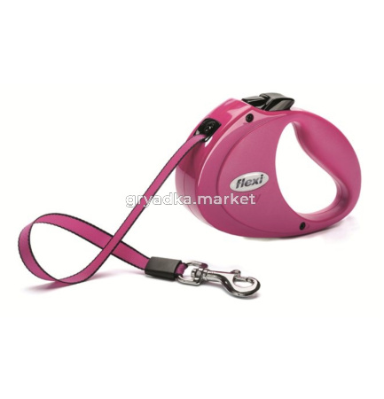 рулетка-поводок Flexi CITY  2м до 35кг РОЗОВЫЙ (ременной,пов-рул.д-собак) 1-20   15704