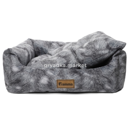 Gamma Лежанка для животных прямоугольная «Дымка» S, серая, 420*400*150мм