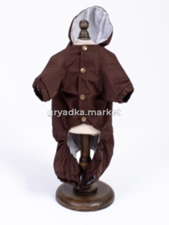 Комбинезон дождевик Шоколад р-р M спинка 29см, об.гр. 50см, об.ш. 37см-Роял Дог