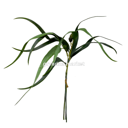 Иск.цветы Ветка зелени из силикона h60 см