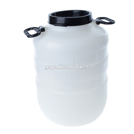 Бочка-Канистра 40л белая, крышка винт. с доп.клап-3 Радиан