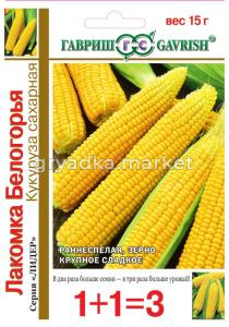 Кукуруза Лакомка Белогорья сахарная 15г (Гавриш) 1+1