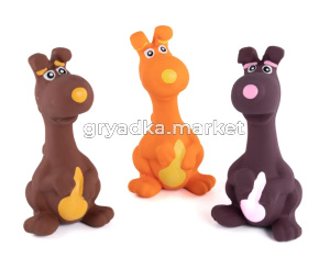 Игрушка-пищалка WOGY д-собак Кенгуру 13х6.5х5см латекс, микс арт.30919-0111 Код262158