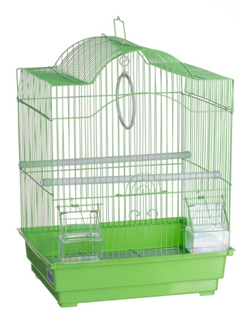 Клетка для птиц из проволоки 30х23х39 см (фигурная крыша)
