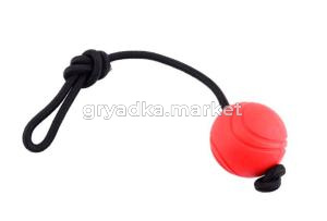 Игрушка NUNBELL д/собак Мяч литой d=6.5см 160гр, пружинистый, с ручкой l=39см, микс арт.10922-5436 К