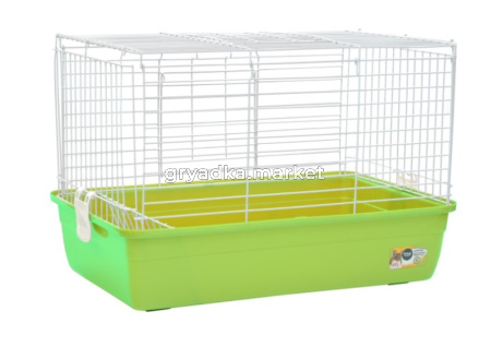Клетка T1-1G для мелких животных, эмаль, зеленая, 600*355*400мм, Triol