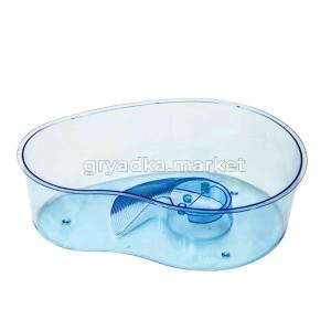 Черепашатник открытый пластиковый прозрачный с островом 40х24,5х13см