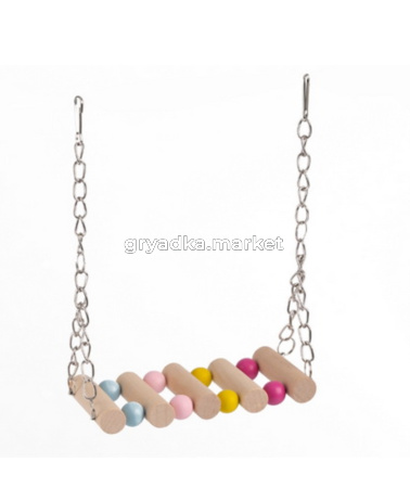 Качели-лесенка WOGY д-птиц 16см на цепочке, гибкая 13х6см арт.2024-6326 Код273876