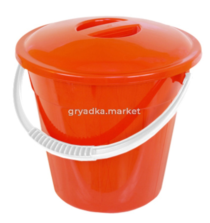 Ведро  5л хоз. пищевое с крышкой в ассорт.-10 Рад