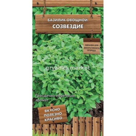 Базилик овощной Созвездие (сер.Декоративный огород) (А) (ЦВ) 0,1гр