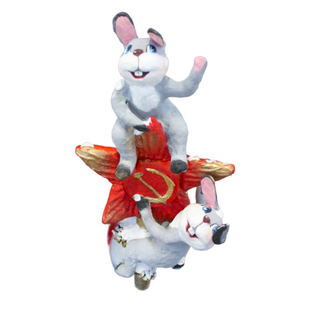 Игрушка ватная Верхушка зайцы Игрушка ватная Верхушка зайцы
