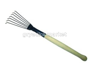 Грабельки веерные провол. 7 зуб. с дер. чер. 600х130мм-10 ИА