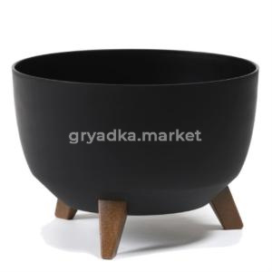 Рим кашпо на ножках 5,1л d24 h19см черный Roma-Польша