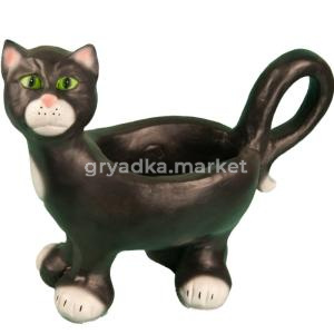 Кашпо кот средний (ПОЛИСТОУН)-МТ