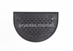 Коврик придверный влаговпитывающий 40х60см полукруг сер 