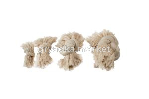 Игрушка-аппорт Морской узел-сред.6см в прозр.тубусе по 25шт(канат-д.2см,хл.100%,б-красит.)ТМ